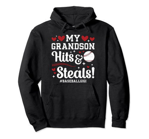 My Grandson Baseball Gigi Baseball Player Hoodie - Unique Graphic Unisex - T-Shirt, Sweatshirt, Hoodie