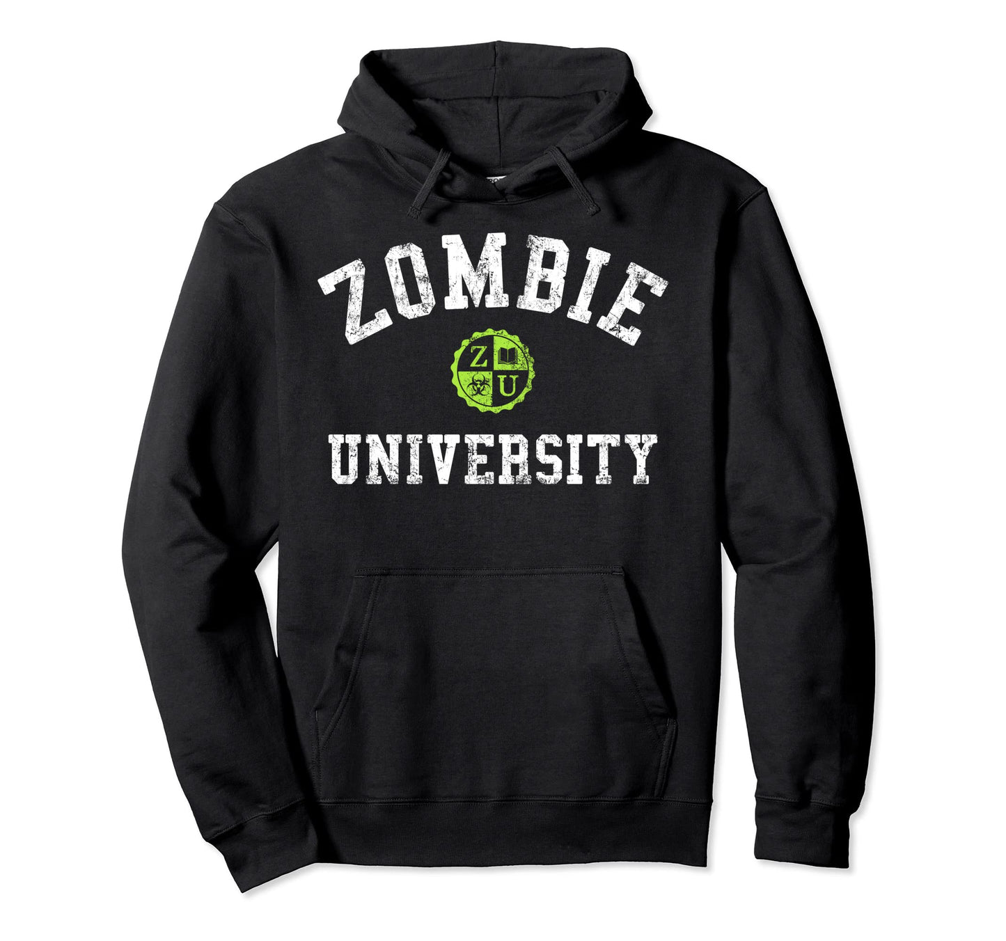 Funny Zombie University College Undead Hoodie - Novelty Apparel for Adults - T-Shirt, Sweatshirt, Hoodie