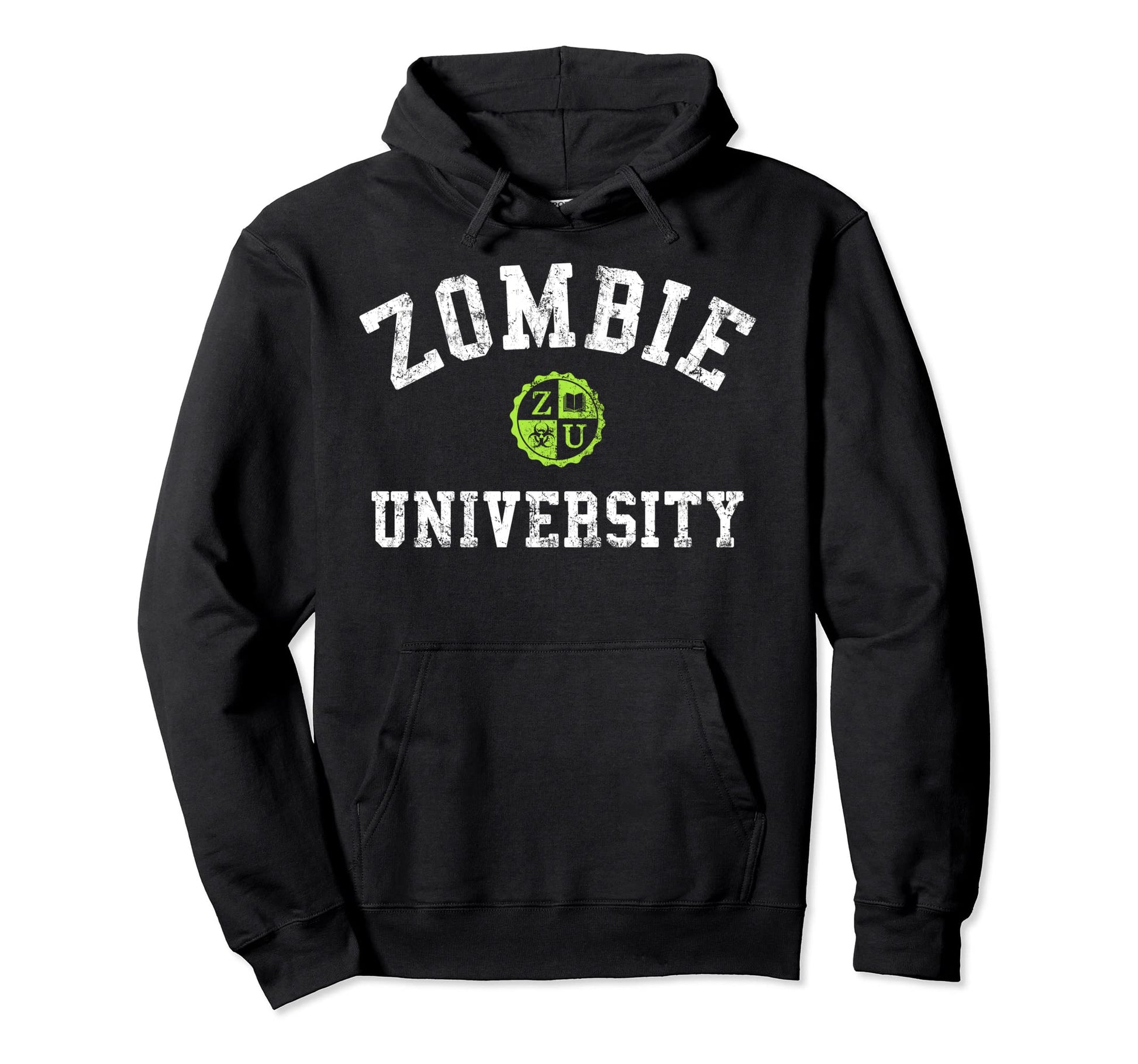 Funny Zombie University College Undead Hoodie - Novelty Apparel for Adults - T-Shirt, Sweatshirt, Hoodie