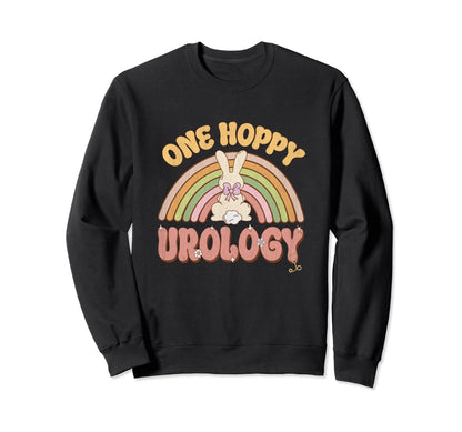One Hoppy Urology Nurse Bunny Easter Sweatshirt - Aesthetic Graphic Unisex - T-Shirt, Sweatshirt, Hoodie