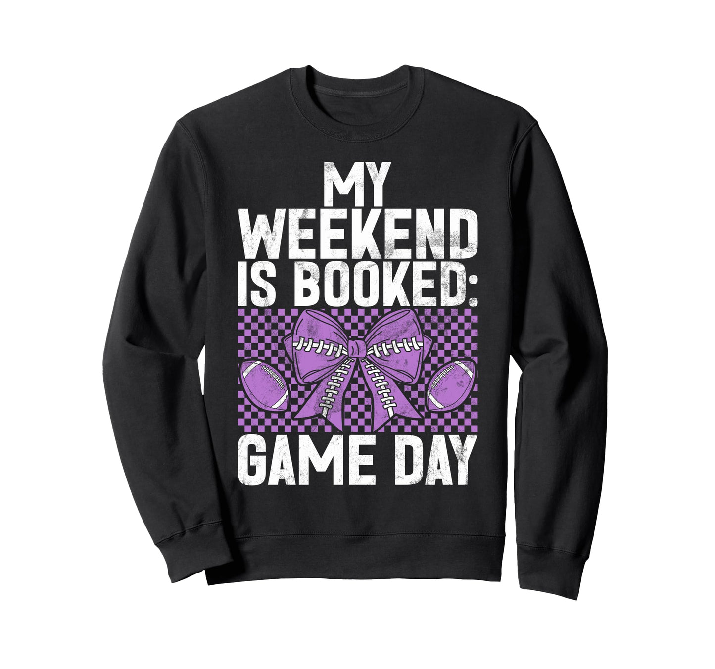 My Weekend Is Booked Game Day Sweatshirt - Minimalist Print Men Women - T-Shirt, Sweatshirt, Hoodie