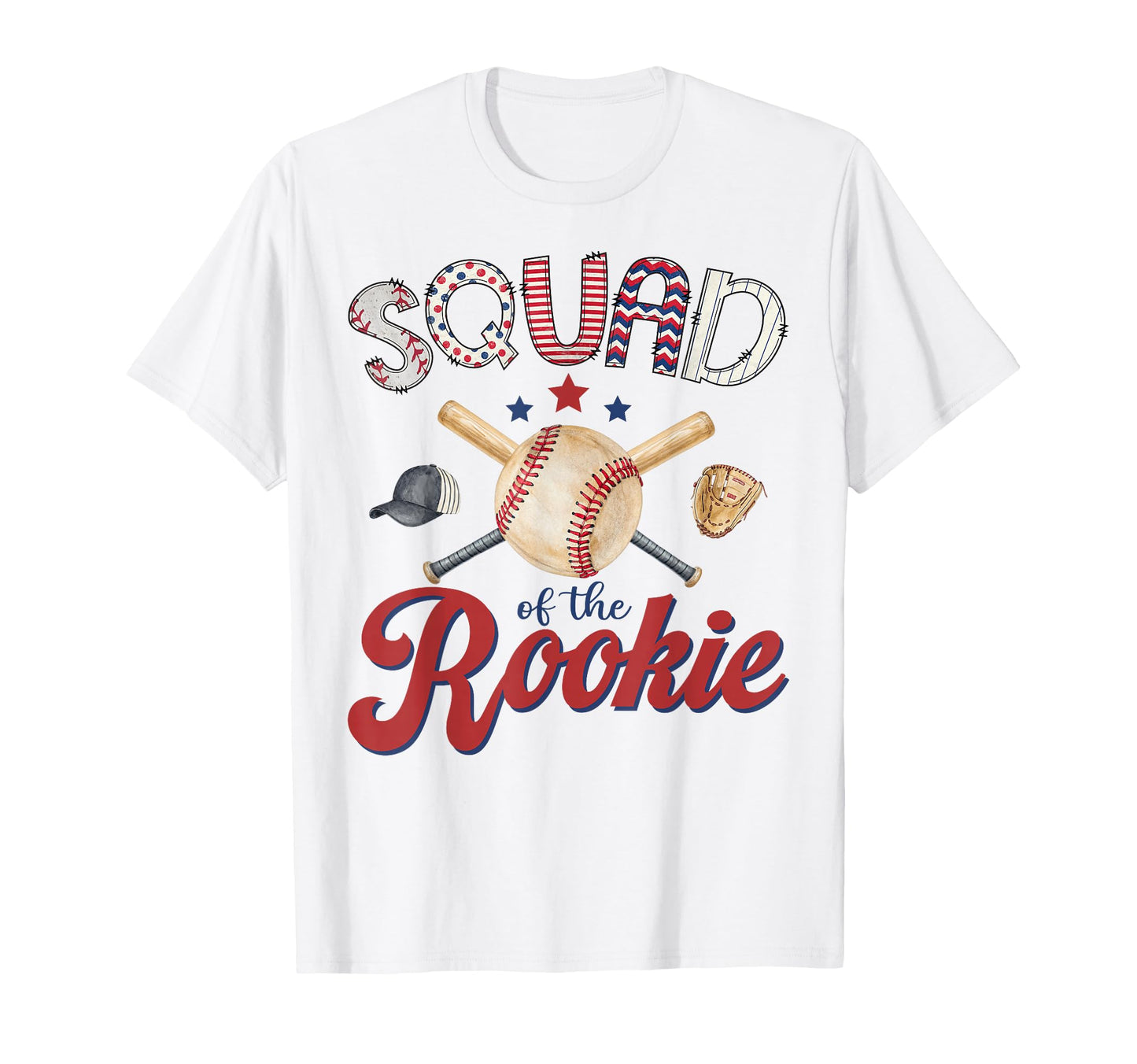 Squad Rookie 1St Birthday Baseball Lover T-Shirt - Trendy Graphic Unisex - T-Shirt, Sweatshirt, Hoodie