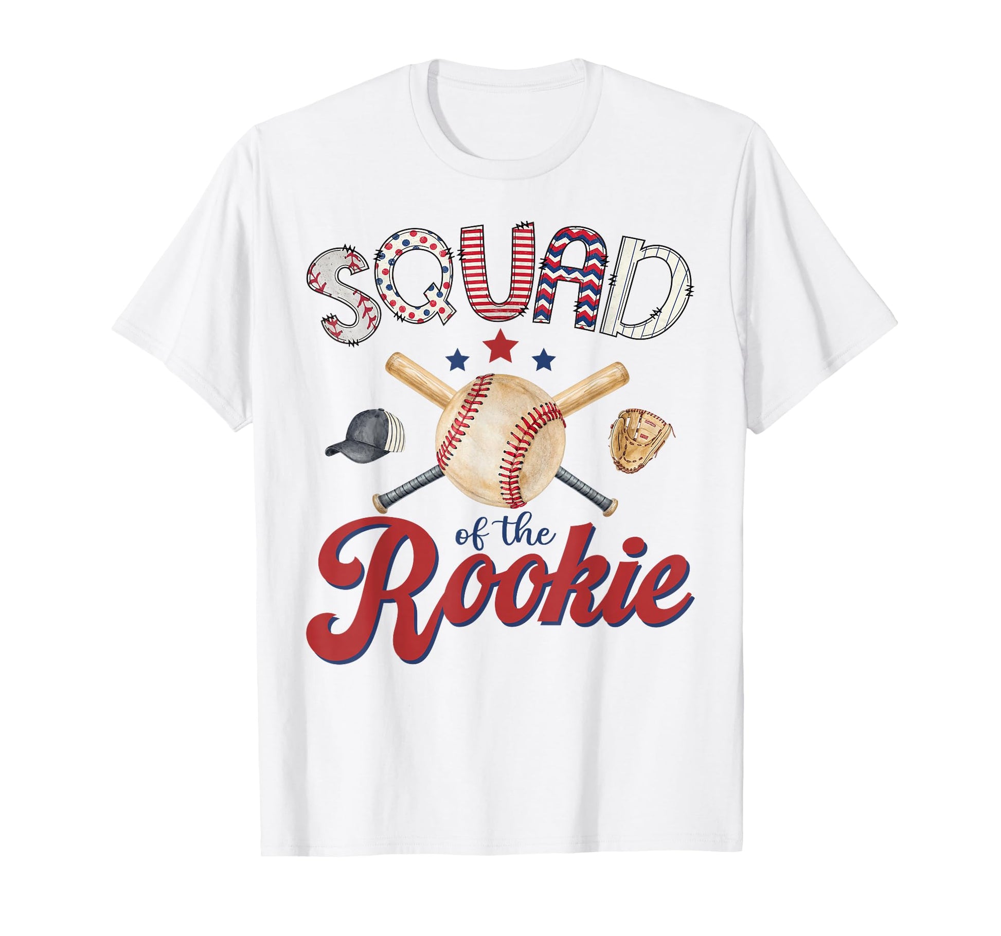 Squad Rookie 1St Birthday Baseball Lover T-Shirt - Trendy Graphic Unisex - T-Shirt, Sweatshirt, Hoodie