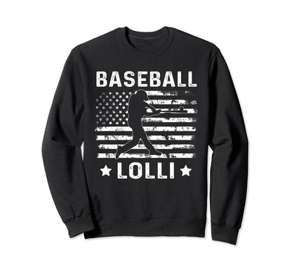 Baseball Lolli Grandma Usa Flag 4Th Sweatshirt - Unique Graphic for Adults - T-Shirt, Sweatshirt, Hoodie