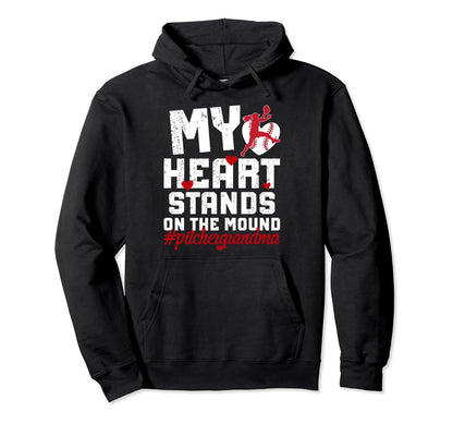 Mound Baseball Pitcher Grandma Hoodie - Aesthetic Graphic Men Women - T-Shirt, Sweatshirt, Hoodie