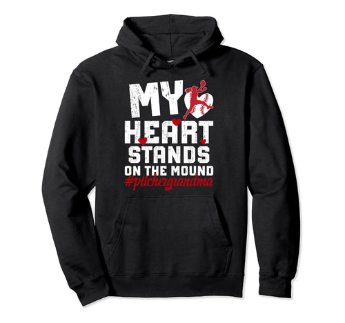 Mound Baseball Pitcher Grandma Hoodie - Aesthetic Graphic Men Women - T-Shirt, Sweatshirt, Hoodie