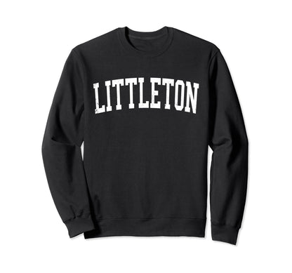 Littleton Co Distressed White Varsity Sweatshirt - Custom Art Print Unisex - T-Shirt, Sweatshirt, Hoodie