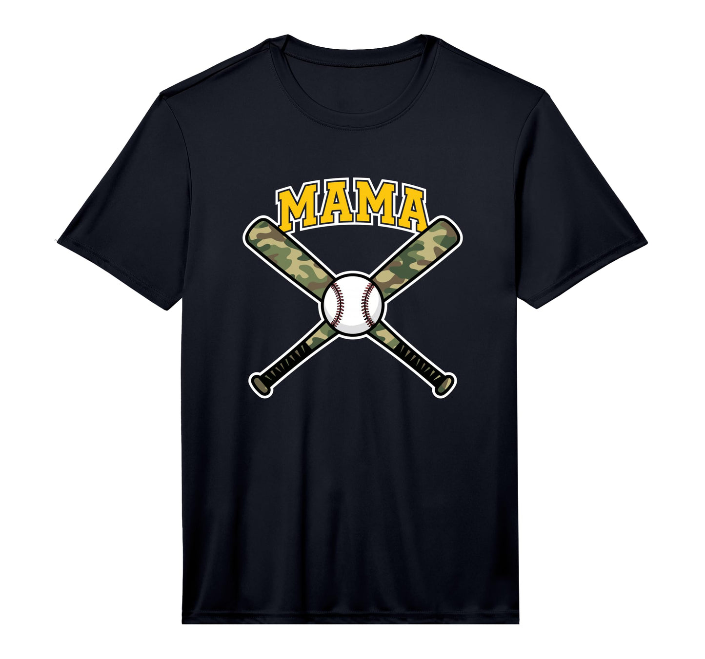 Mens Mama Camo Baseball Mom Softball T-Shirt - Trendy Graphic for Adults - T-Shirt, Sweatshirt, Hoodie