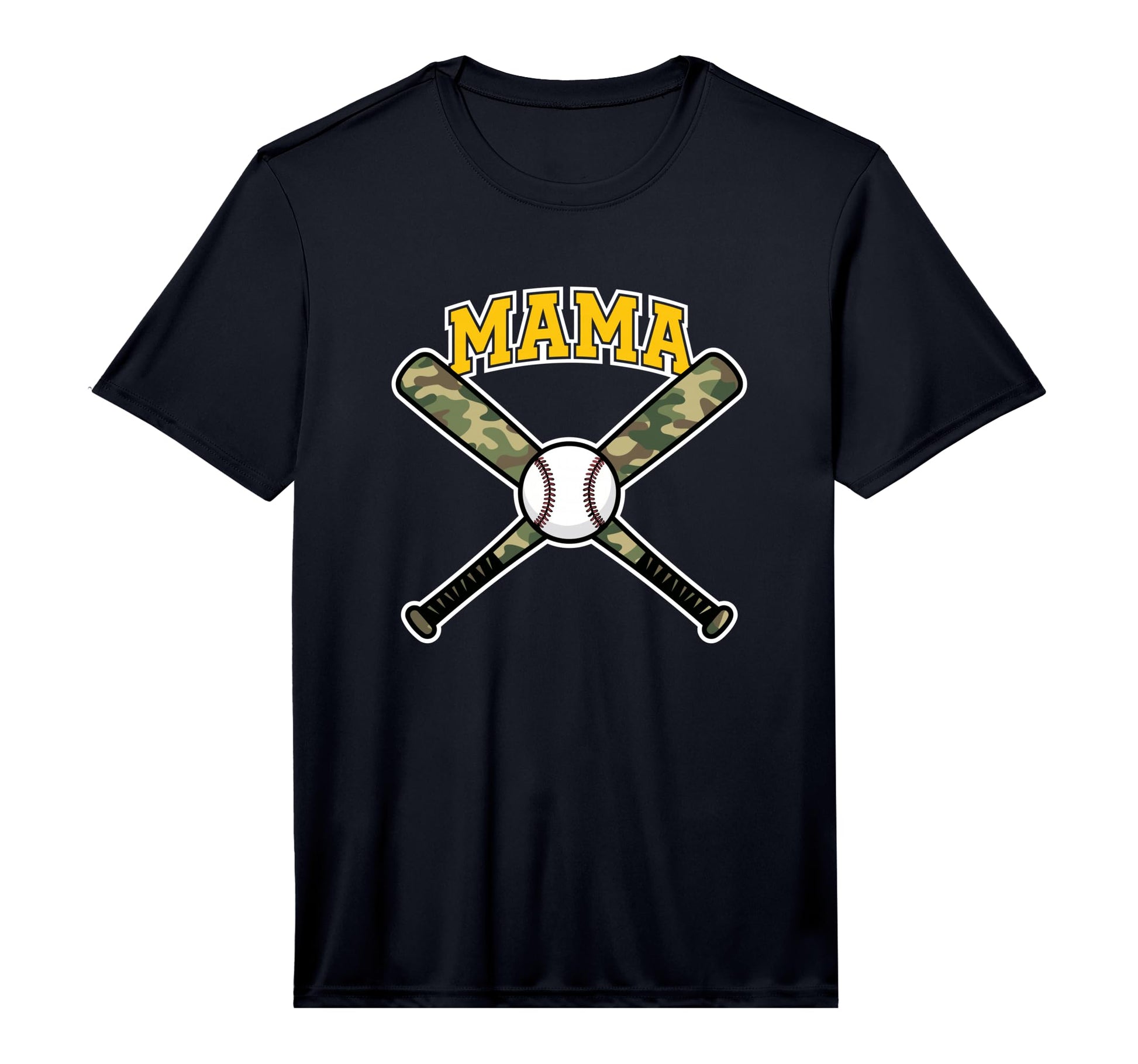 Mens Mama Camo Baseball Mom Softball T-Shirt - Trendy Graphic for Adults - T-Shirt, Sweatshirt, Hoodie