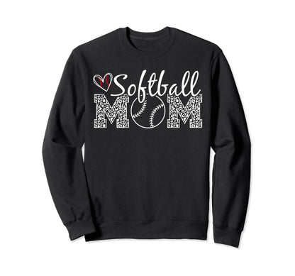 Softball Mom Softball Vibes Game Day Sweatshirt - Unique Graphic Unisex - T-Shirt, Sweatshirt, Hoodie