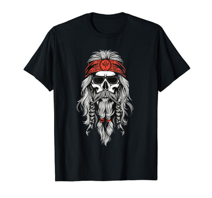 Rocker Hippie Vibes Skull Red T-Shirt - Casual Everyday Wear for Adults - T-Shirt, Sweatshirt, Hoodie