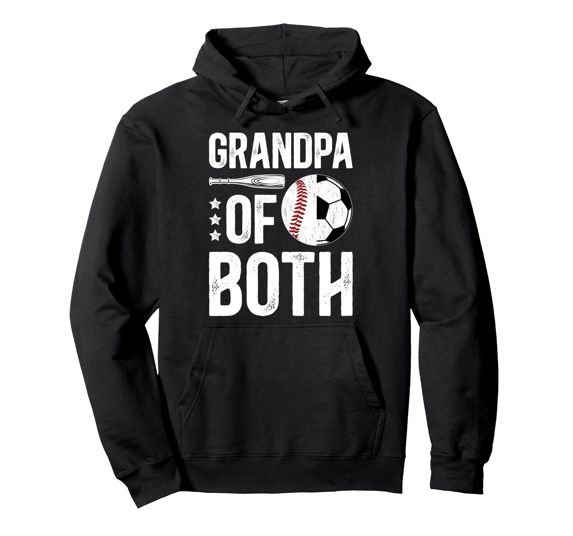 Grandpa Both Baseball Soccer Grandpa Hoodie - Aesthetic Graphic for Adults - T-Shirt, Sweatshirt, Hoodie