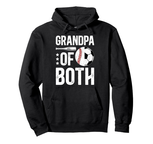 Grandpa Both Baseball Soccer Grandpa Hoodie - Aesthetic Graphic for Adults - T-Shirt, Sweatshirt, Hoodie