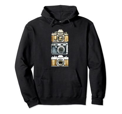 Watercolor Photo Camera Photography Hoodie - Fun Novelty Design Men Women - T-Shirt, Sweatshirt, Hoodie