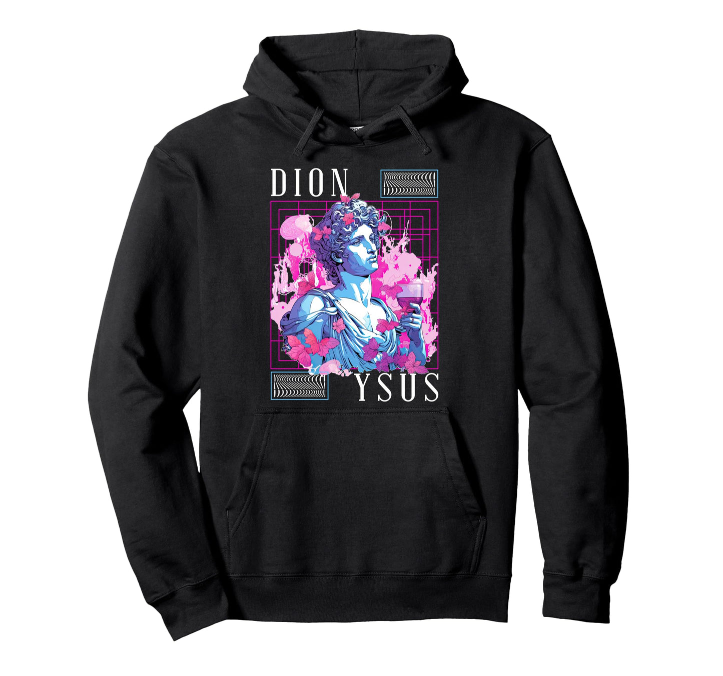 Dionysus Greek Mythology Vaporwave Hoodie - Custom Art Print Men Women - T-Shirt, Sweatshirt, Hoodie