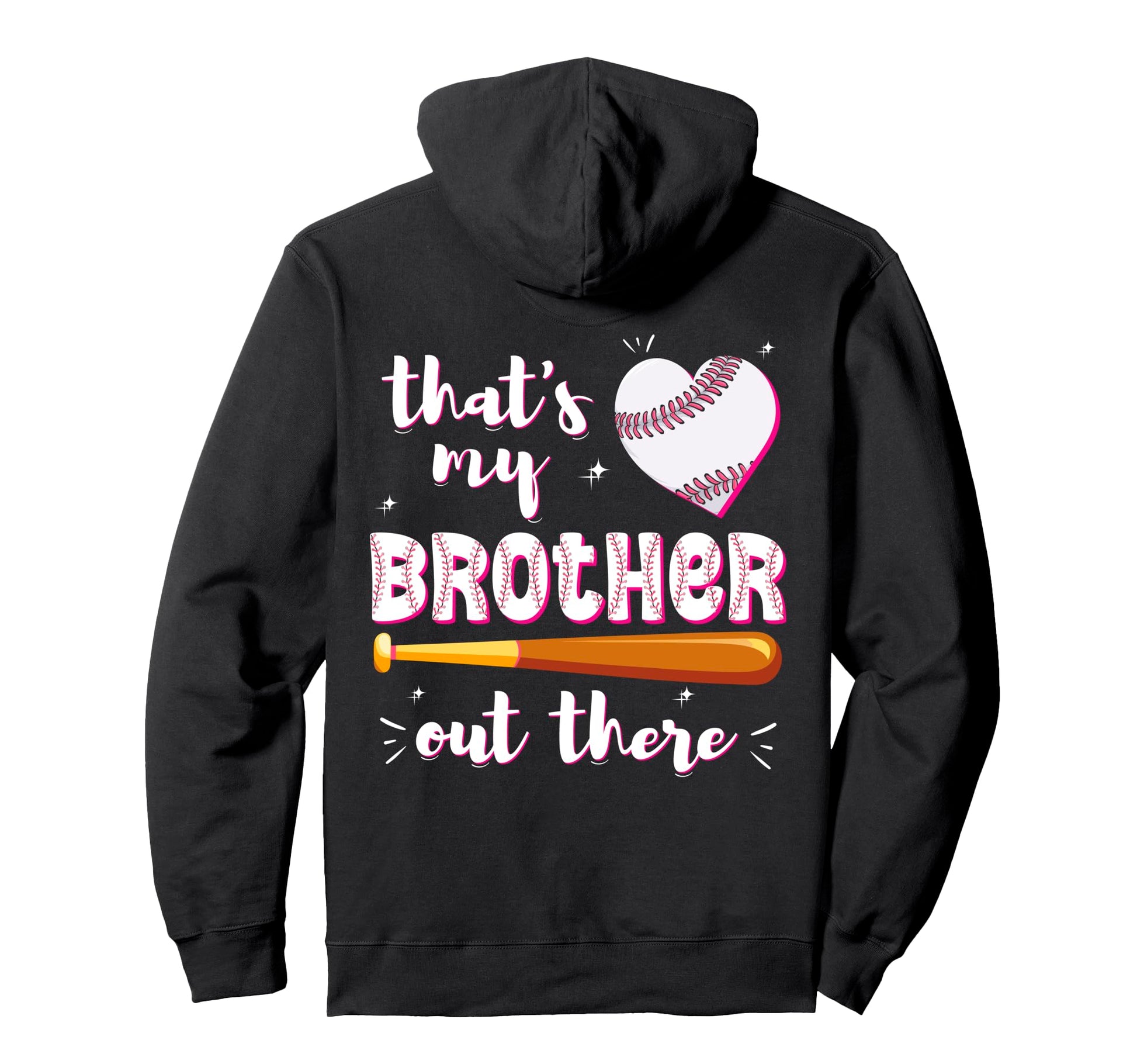 Baseball Little Sister Heart Baseball Lil Hoodie - Trendy Graphic Unisex - T-Shirt, Sweatshirt, Hoodie