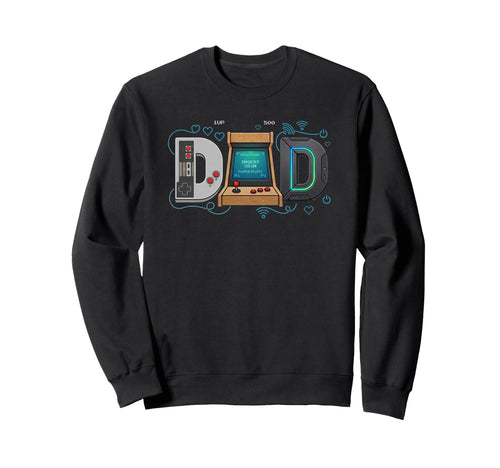 Gamer Dad Arcade Gaming Father Sweatshirt - Custom Art Print Men Women - T-Shirt, Sweatshirt, Hoodie