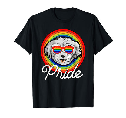 Maltese Lgbt Pride Dog Rainbow T-Shirt - Streetwear Style Men Women - T-Shirt, Sweatshirt, Hoodie