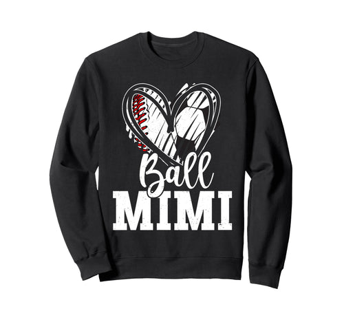 Ball Grandma Heart Baseball Soccer Hoodie - Aesthetic Graphic Men Women - T-Shirt, Sweatshirt, Hoodie