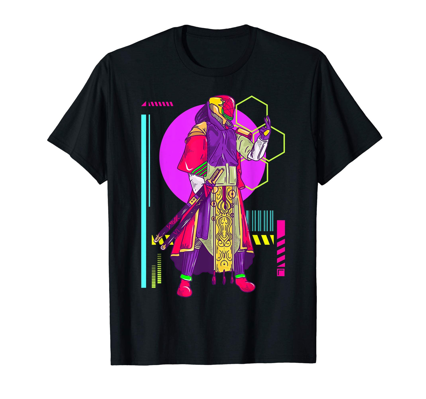 Cyberpunk Samurai Vaporwave Japanese T-Shirt - Novelty Apparel for Adults - T-Shirt, Sweatshirt, Hoodie