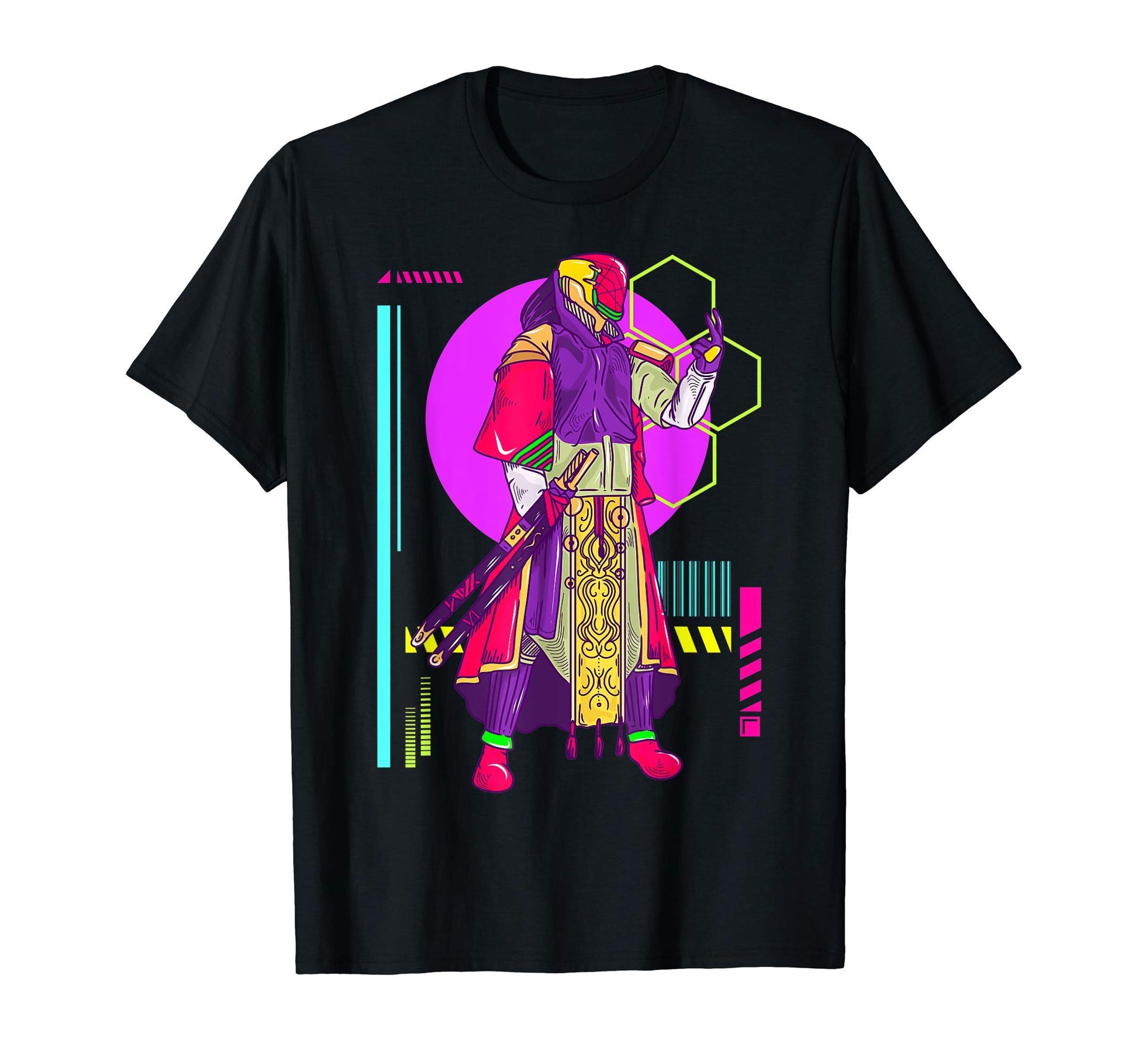 Cyberpunk Samurai Vaporwave Japanese T-Shirt - Novelty Apparel for Adults - T-Shirt, Sweatshirt, Hoodie