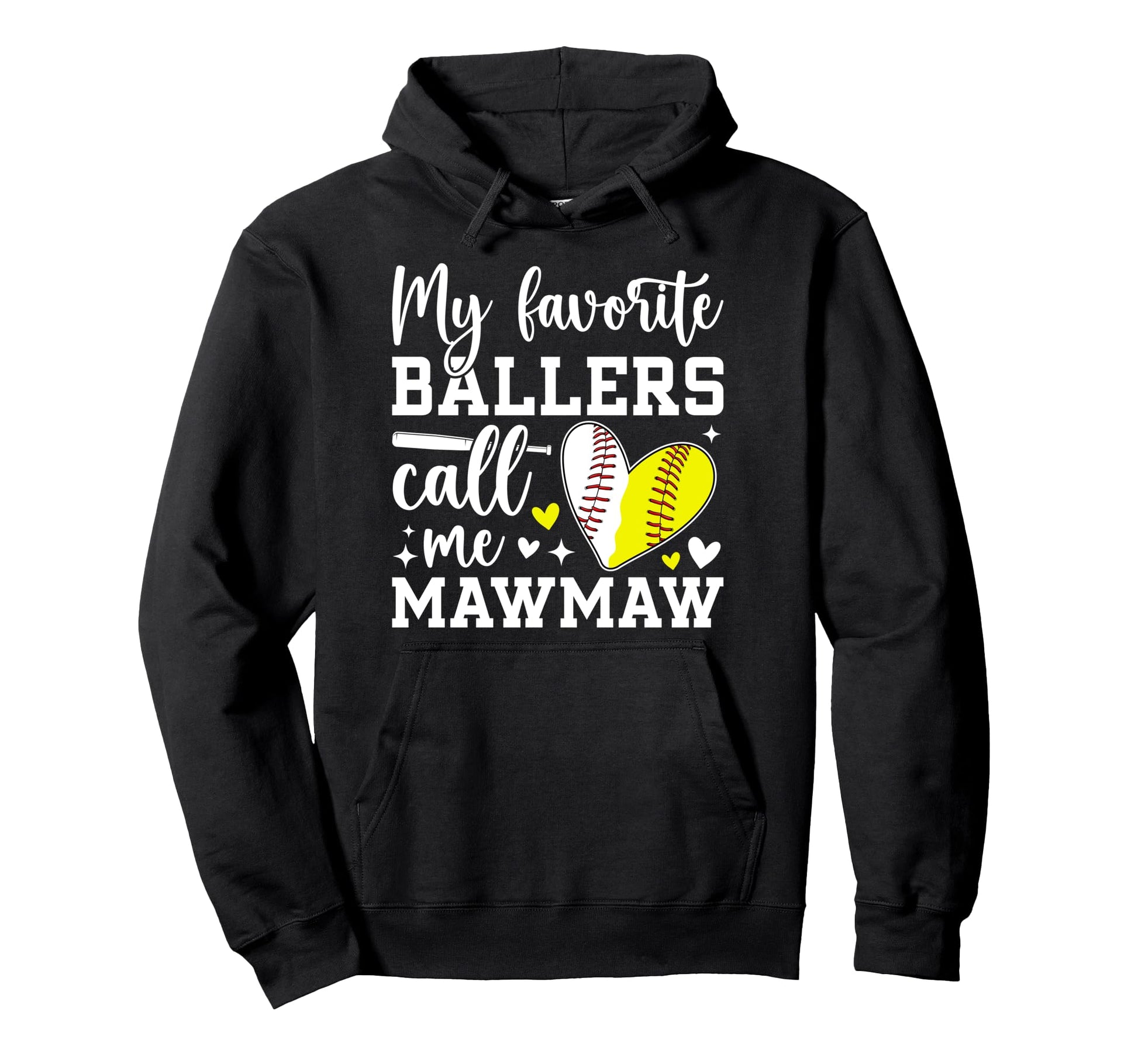 My Favorite Ballers Call Me Mawmaw Hoodie - Fun Novelty Design Men Women - T-Shirt, Sweatshirt, Hoodie