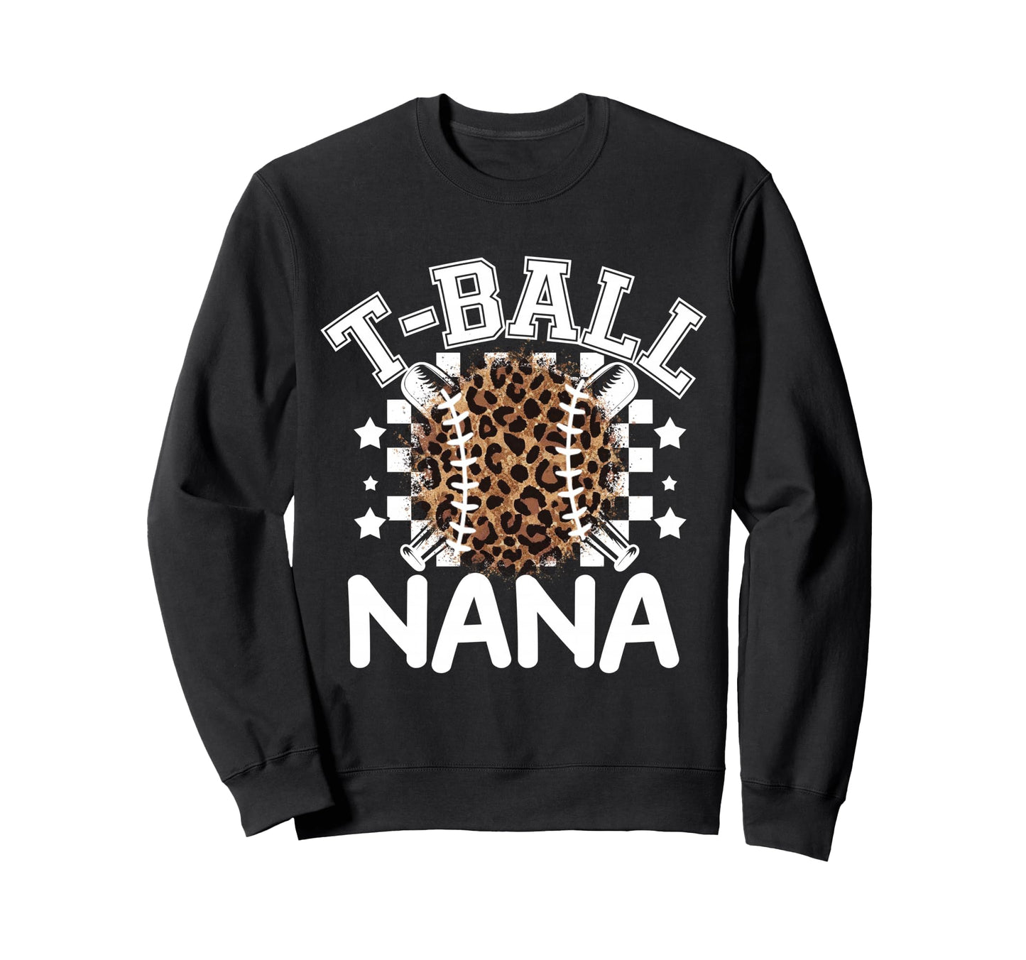 T Ball Teeball Nana Leopard Cheetah Sweatshirt - Trendy Graphic Men Women - T-Shirt, Sweatshirt, Hoodie