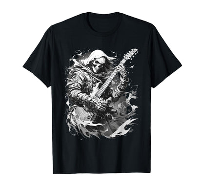 Skeleton Playing Guitar Rock Star T-Shirt - Trendy Graphic for Adults - T-Shirt, Sweatshirt, Hoodie