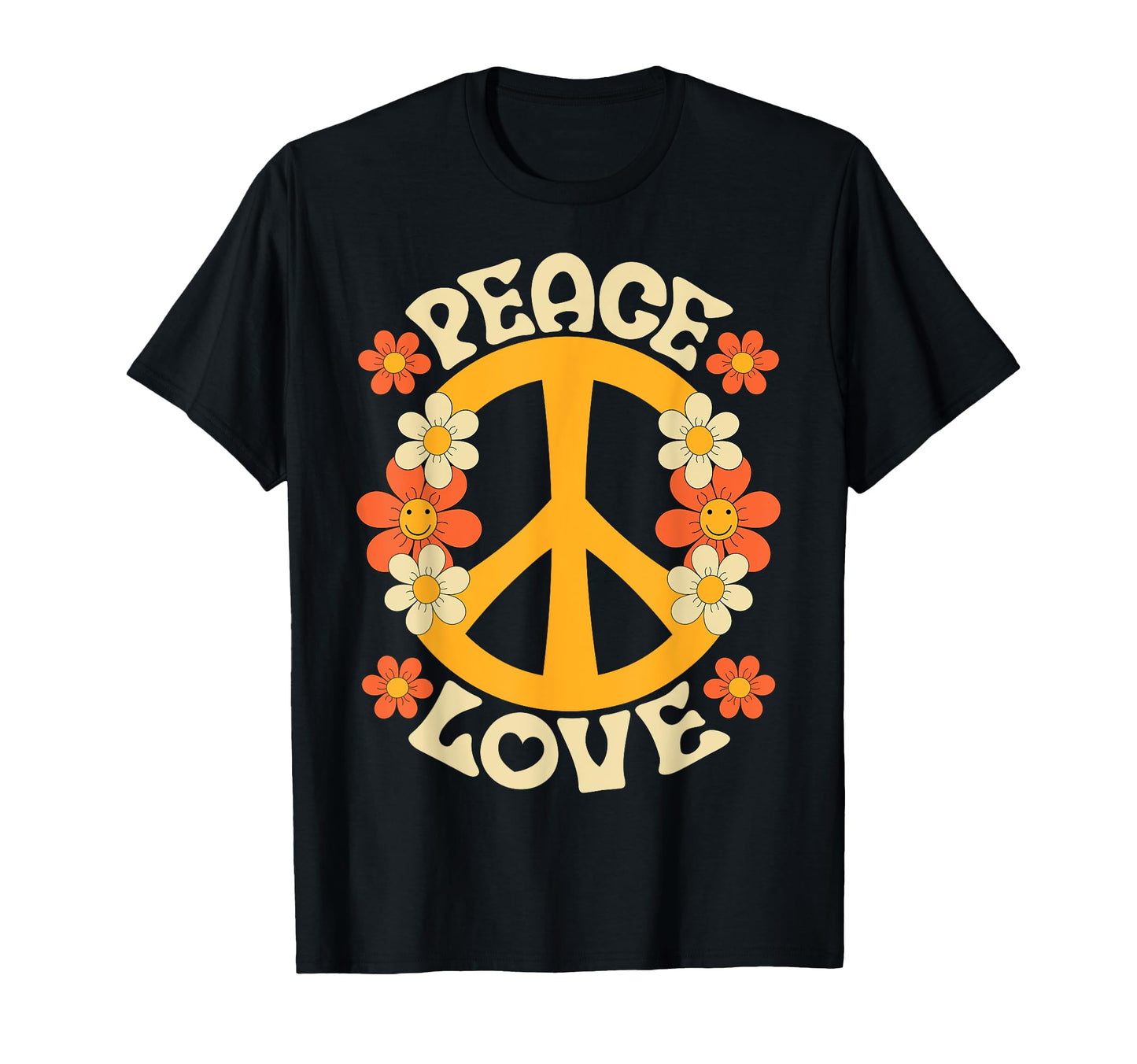 Peace Sign Love 60S 70S Costume 70 Theme T-Shirt - Graphic Print Men Women - T-Shirt, Sweatshirt, Hoodie