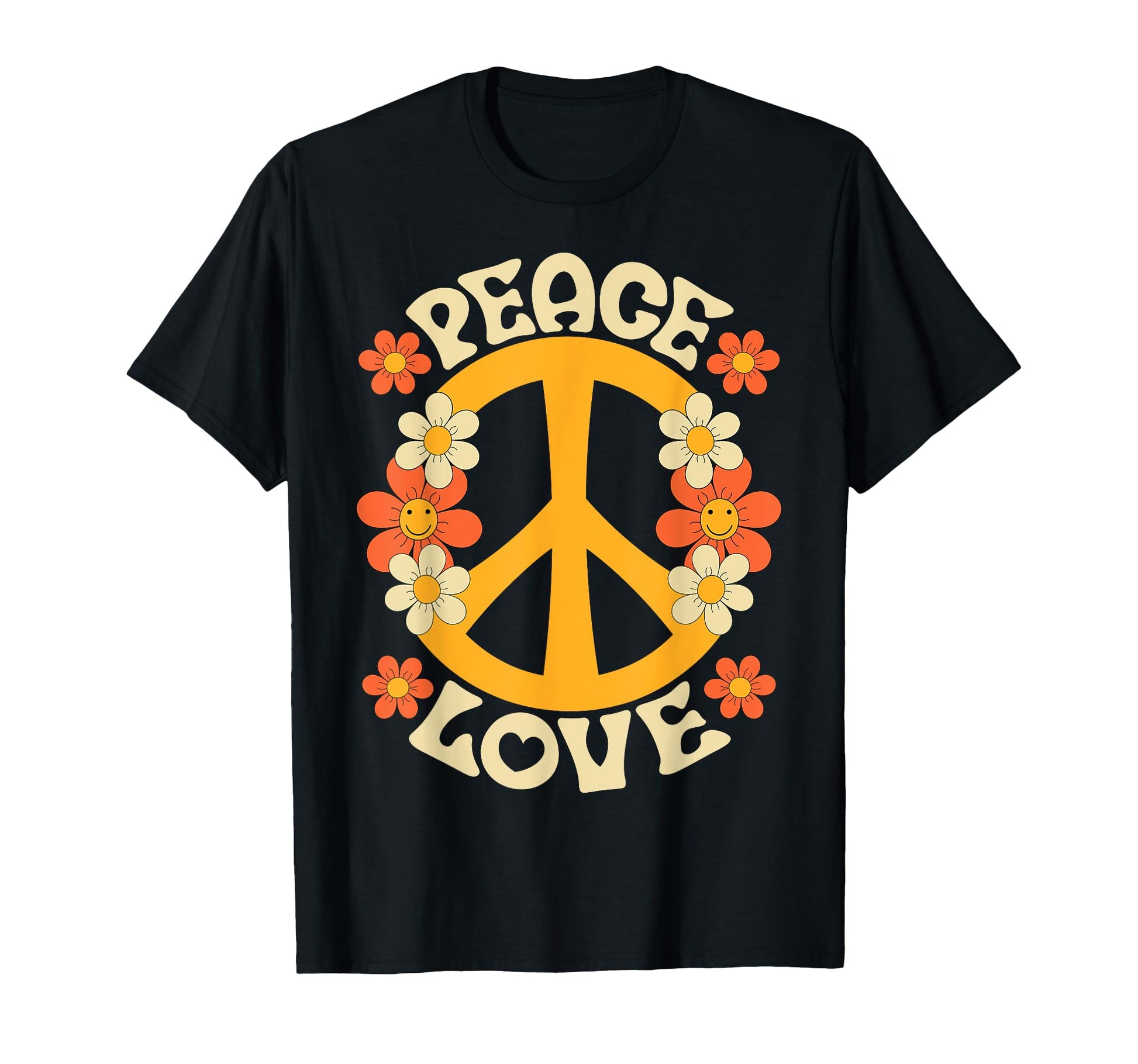 Peace Sign Love 60S 70S Costume 70 Theme T-Shirt - Graphic Print Men Women - T-Shirt, Sweatshirt, Hoodie