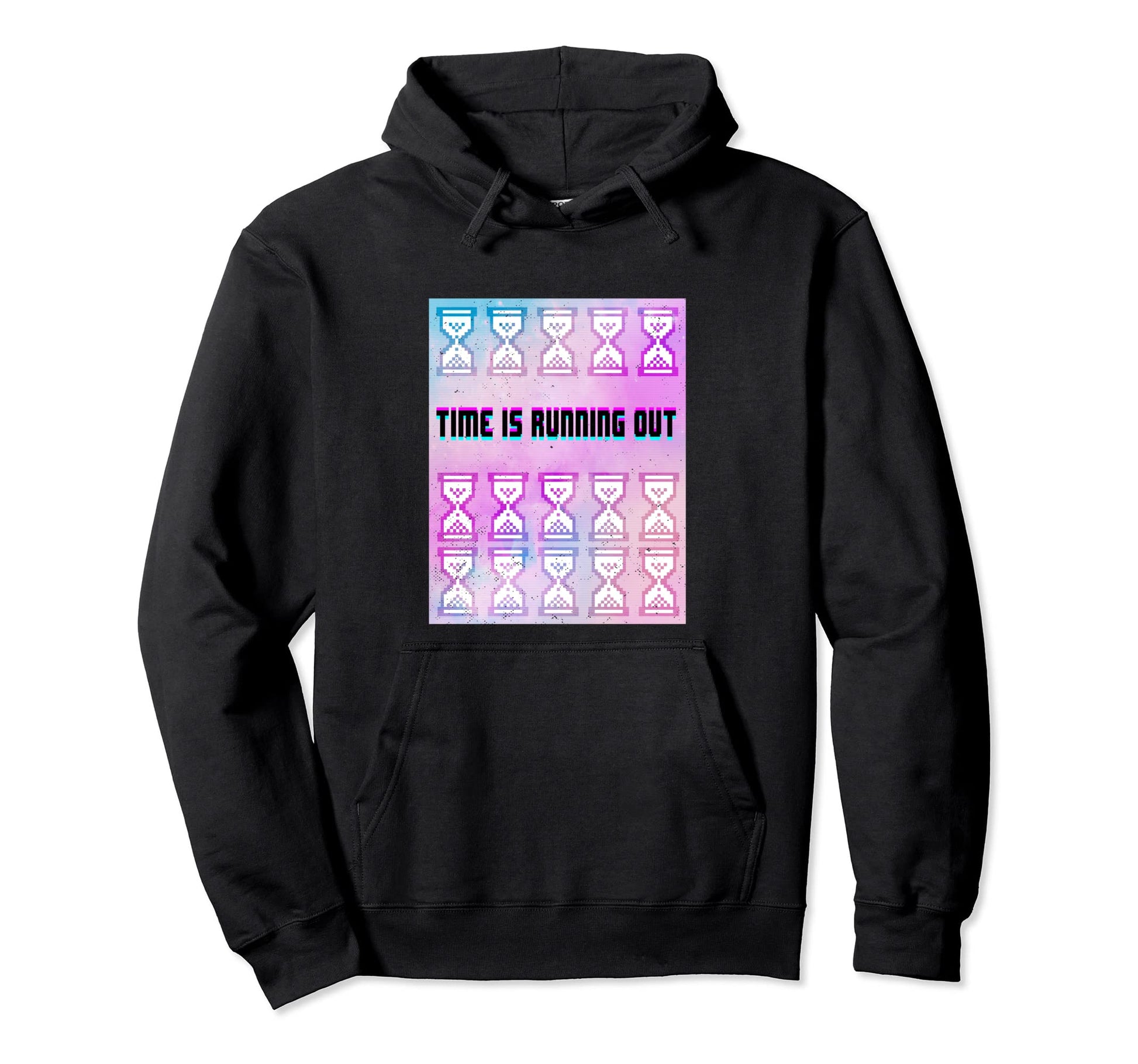 Time Is Running Out Vaporwave Hoodie - Custom Art Print for Adults - T-Shirt, Sweatshirt, Hoodie
