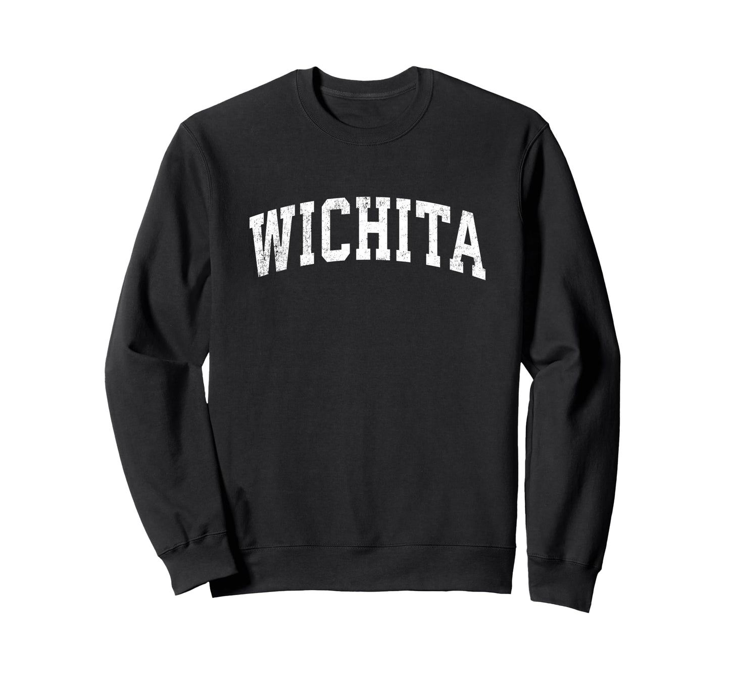 Wichita Kansas Ks Varsity Sports Text Sweatshirt - Minimalist Print Unisex - T-Shirt, Sweatshirt, Hoodie