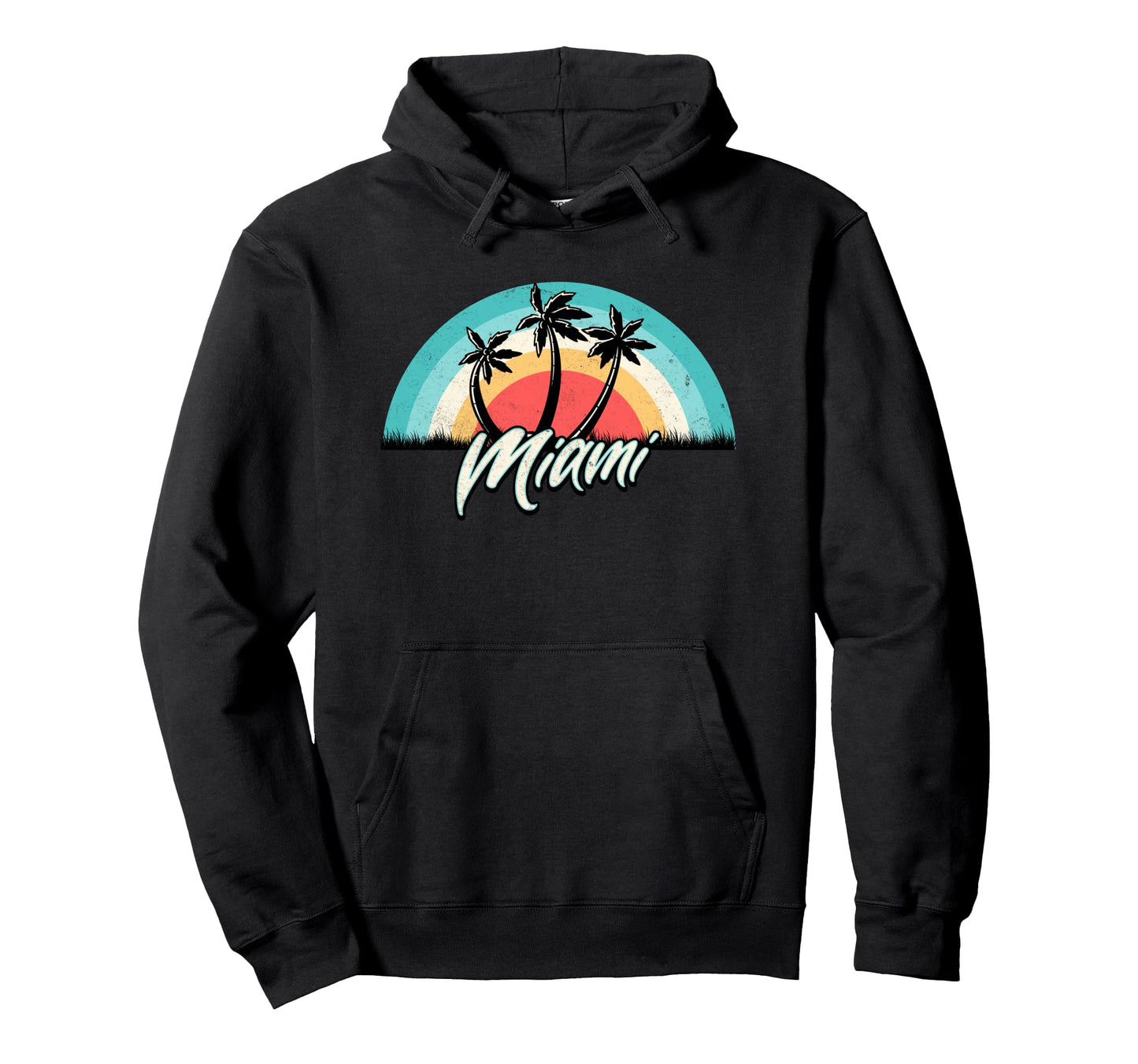 Matching Family Vacation Sunset Miami Hoodie - Custom Art Print Men Women - T-Shirt, Sweatshirt, Hoodie
