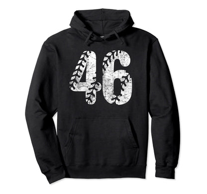 Baseball Softball Mom 46 Number 46 Hoodie - Graphic Print Unisex - T-Shirt, Sweatshirt, Hoodie