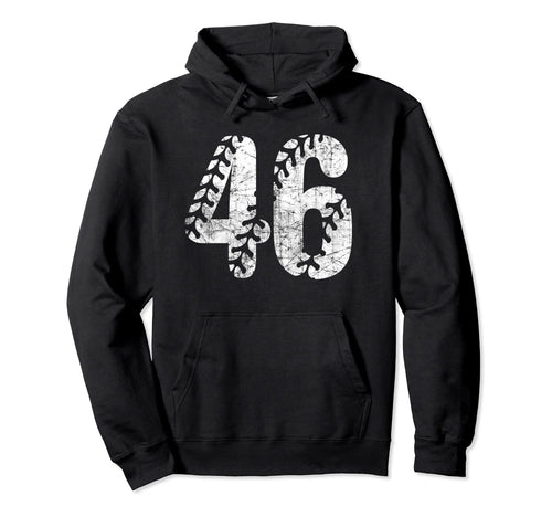 Baseball Softball Mom 46 Number 46 Hoodie - Graphic Print Unisex - T-Shirt, Sweatshirt, Hoodie