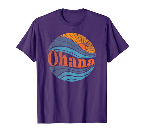 Ohana Distressed 70S Boho Tropical Ocean T-Shirt - Graphic Print Unisex - T-Shirt, Sweatshirt, Hoodie