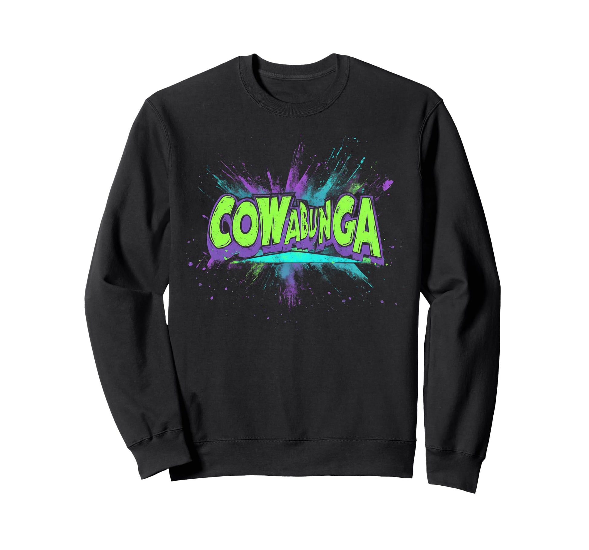 Cowabunga 80S 90S Nostalgia Slang Sweatshirt - Streetwear Style Unisex - T-Shirt, Sweatshirt, Hoodie
