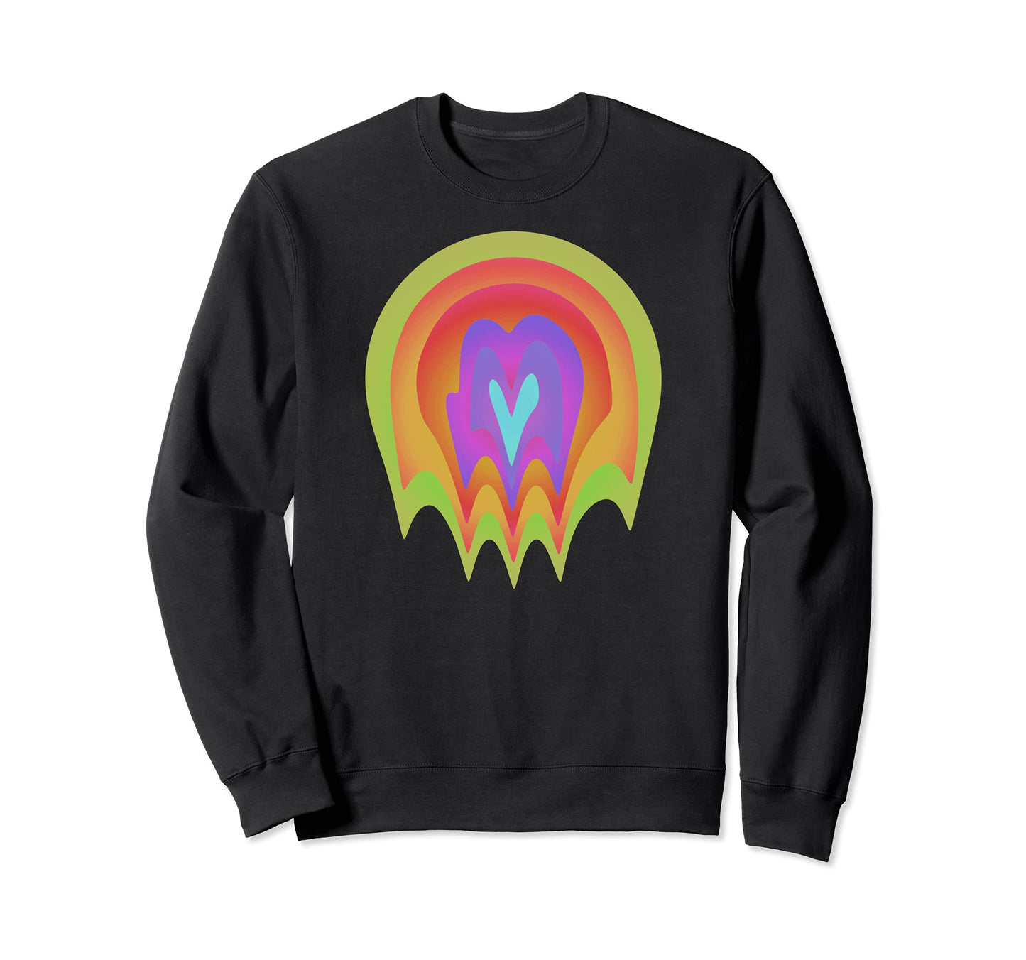 Drippy Weird Trippy Yoga Glitch Sweatshirt - Trendy Graphic Unisex - T-Shirt, Sweatshirt, Hoodie