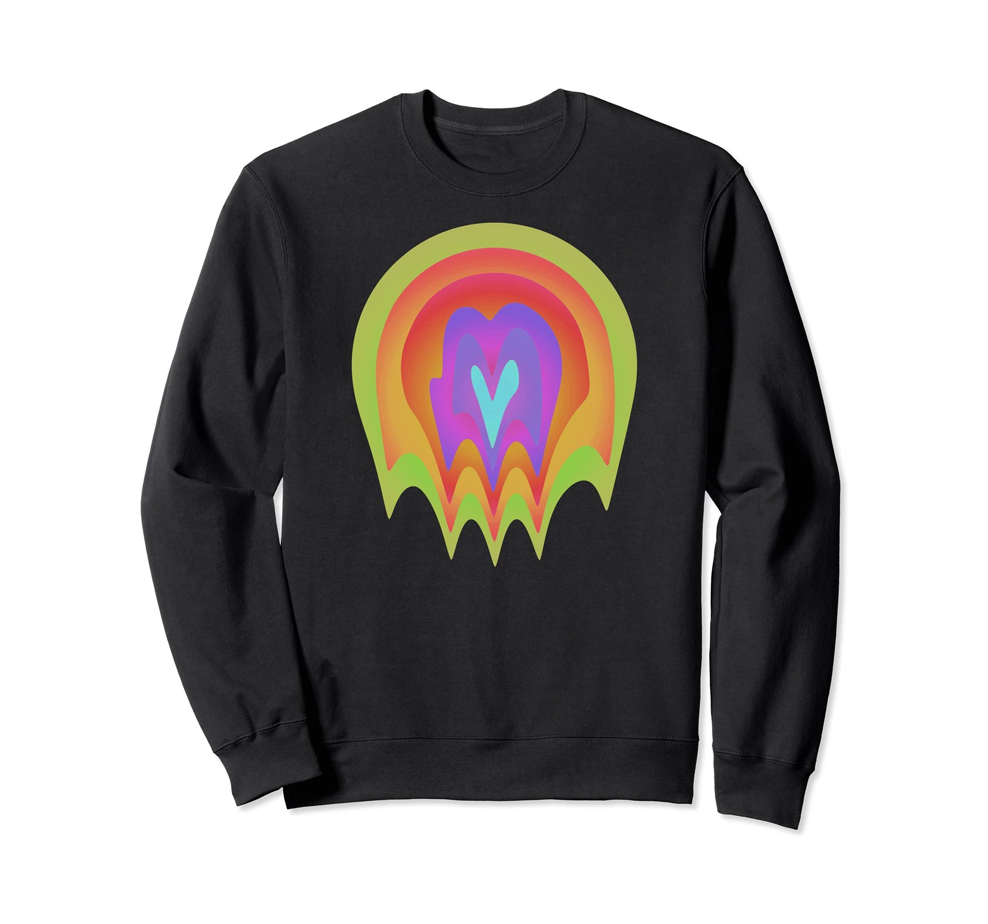 Drippy Weird Trippy Yoga Glitch Sweatshirt - Trendy Graphic Unisex - T-Shirt, Sweatshirt, Hoodie