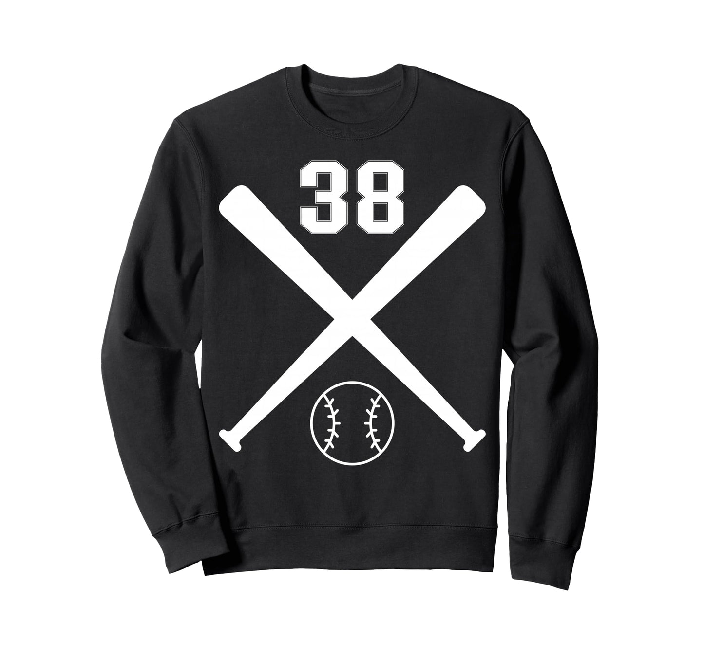 Baseball Softball Number 38 Sweatshirt - Minimalist Print Men Women - T-Shirt, Sweatshirt, Hoodie