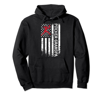 Baseball Pitcher Grandpa Baseball Pitcher Hoodie - Custom Art Print Unisex - T-Shirt, Sweatshirt, Hoodie