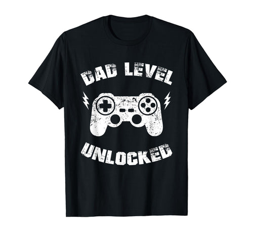 Dad Level Unlocked Gaming Controller T-Shirt - Novelty Apparel Unisex - T-Shirt, Sweatshirt, Hoodie