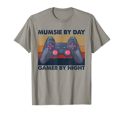 Mumsie Day Gamer Night Funny Gaming T-Shirt - Fun Novelty Design Unisex - T-Shirt, Sweatshirt, Hoodie
