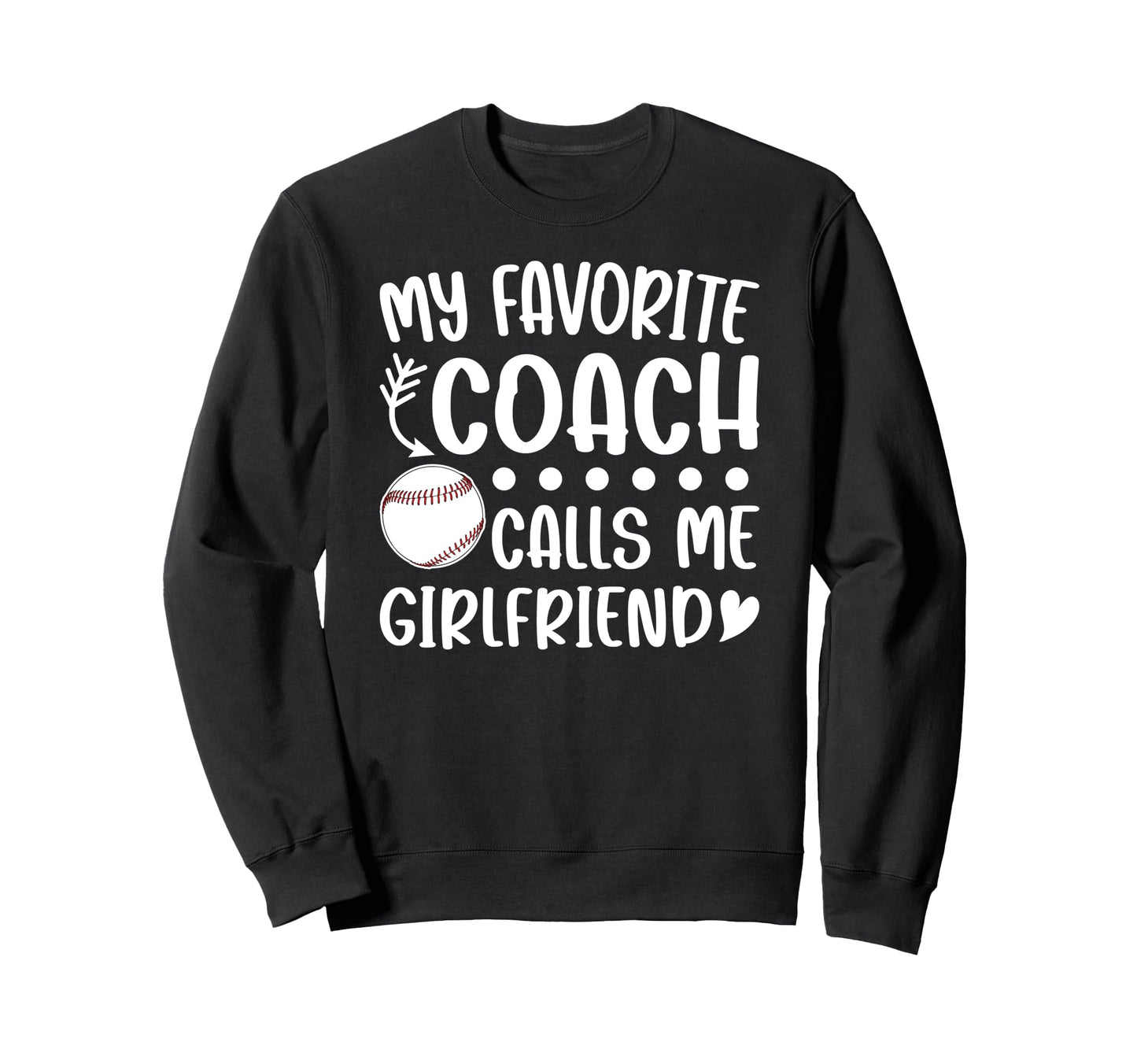 Proud Baseball Coach Girlfriend Sweatshirt - Minimalist Print Men Women - T-Shirt, Sweatshirt, Hoodie