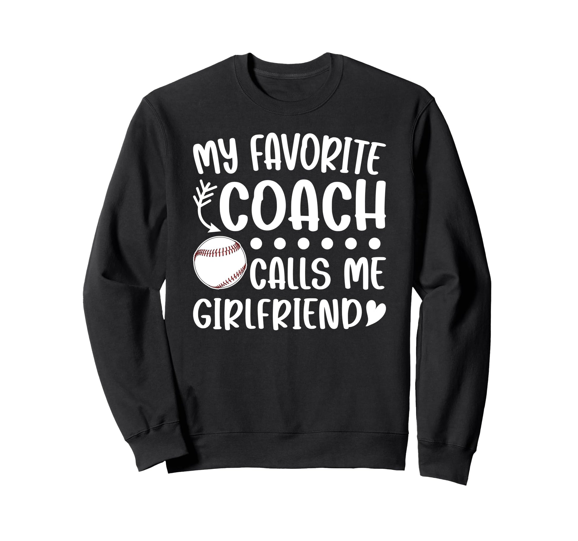 Proud Baseball Coach Girlfriend Sweatshirt - Minimalist Print Men Women - T-Shirt, Sweatshirt, Hoodie
