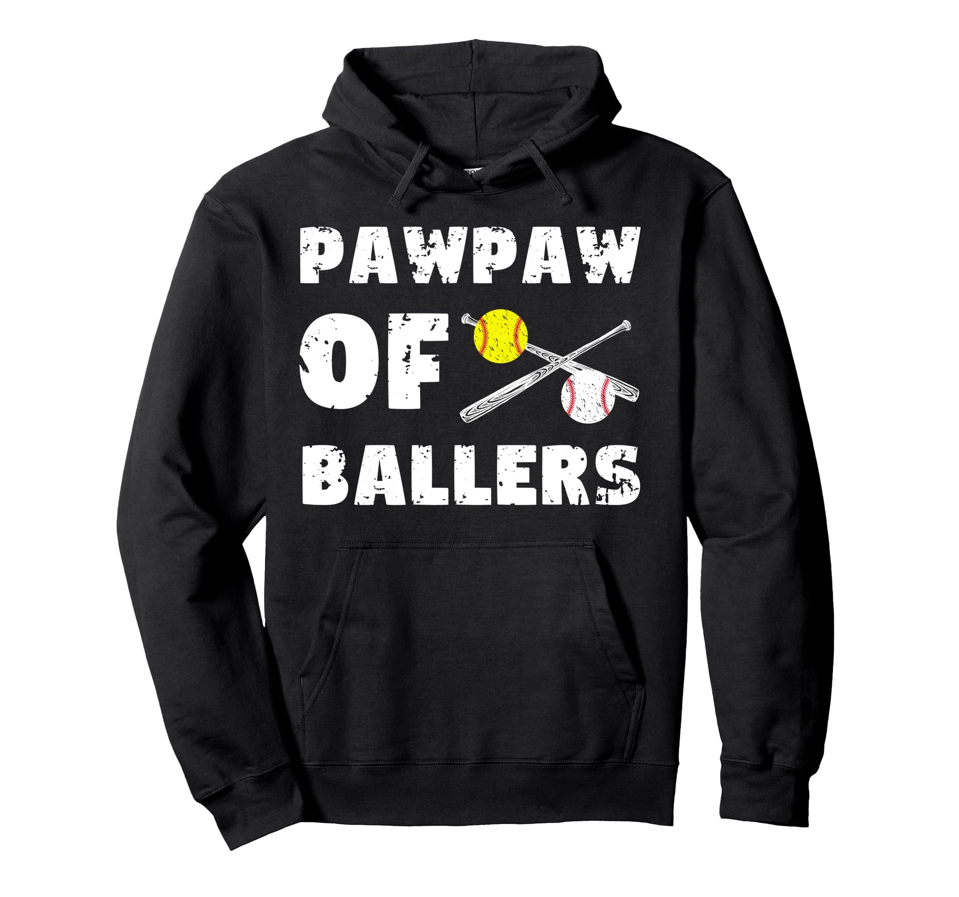 Pawpaw Ballers Softball Baseball Pawpaw Hoodie - Unique Graphic Men Women - T-Shirt, Sweatshirt, Hoodie