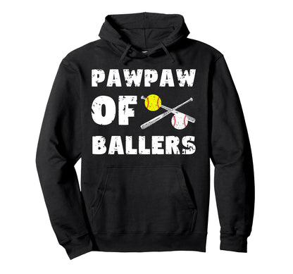 Pawpaw Ballers Softball Baseball Pawpaw Hoodie - Unique Graphic Men Women - T-Shirt, Sweatshirt, Hoodie