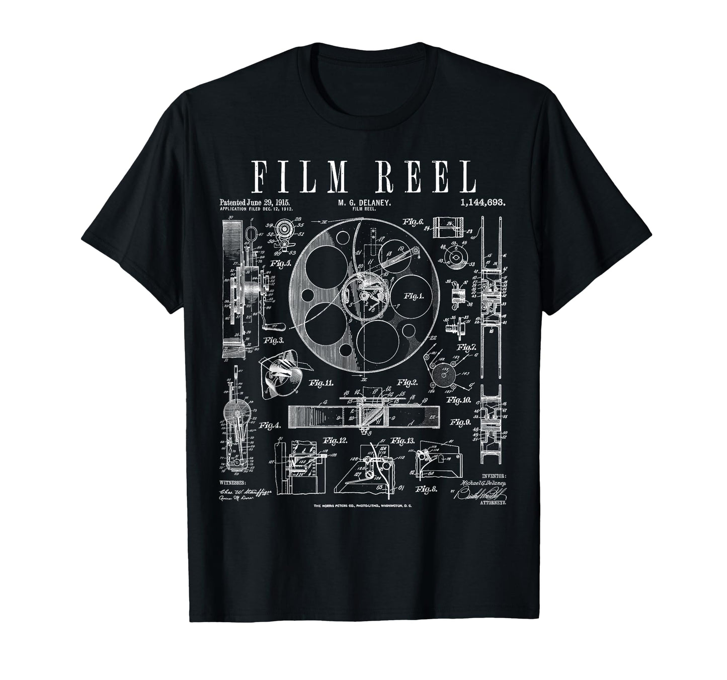 Cinematography Movie Film Reel Camera T-Shirt - Trendy Graphic for Adults - T-Shirt, Sweatshirt, Hoodie