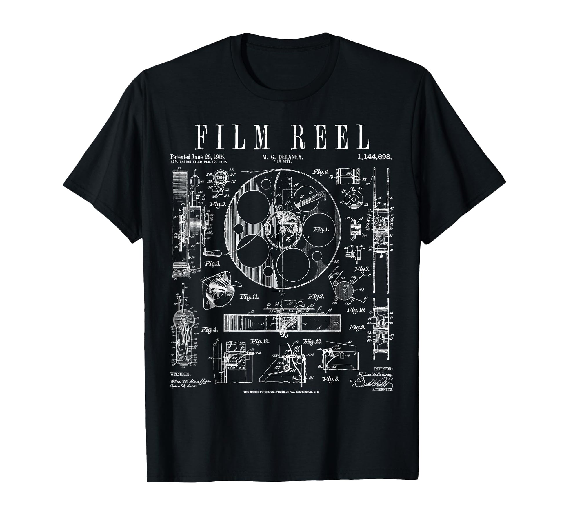 Cinematography Movie Film Reel Camera T-Shirt - Trendy Graphic for Adults - T-Shirt, Sweatshirt, Hoodie