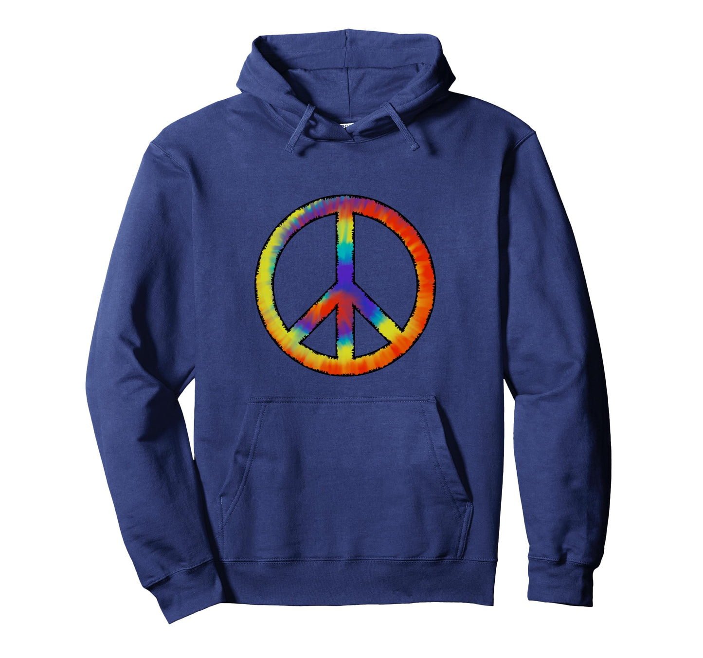 Tie Dye Peace Sign Peace Love Happiness Hoodie - Unique Graphic for Adults - T-Shirt, Sweatshirt, Hoodie